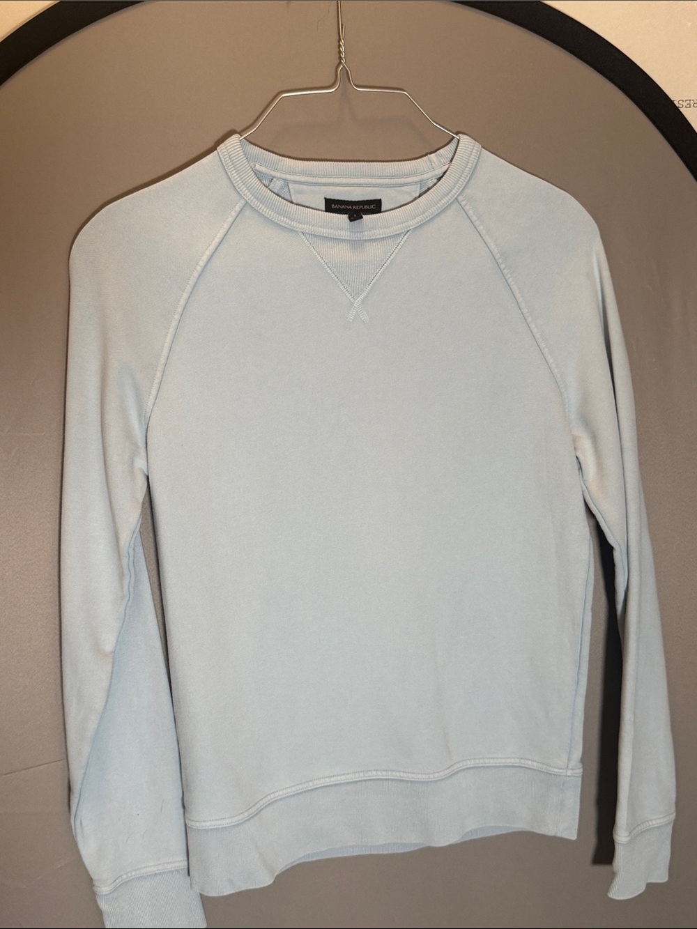Banana Republic Pale Blue Men's Crewneck Sweatshirt